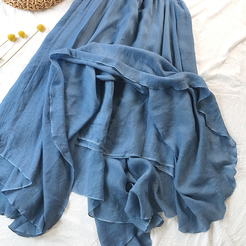 Váy lanh lụa retro cotton mềm VAY51