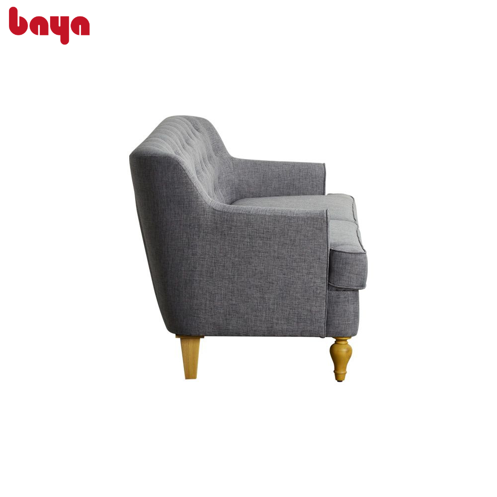 Ghế Sofa Phòng Khách Phong Cách Châu Âu Cổ Điển BAYA ANTHONY Thiết Kế Lưng Tựa Ghế Bằng Những Họa Tiết May Tỉ Mỉ, Lớp Đệm Ghế Dày, Êm Ái, Bốn Chân Ghế Được Điêu Khắc Mài Dũa Nhẵn Mịn