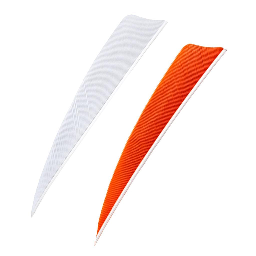 12Pcs Shield Shape Turkey Feather Arrow Archery Hunting Fletching For DIY Vanes