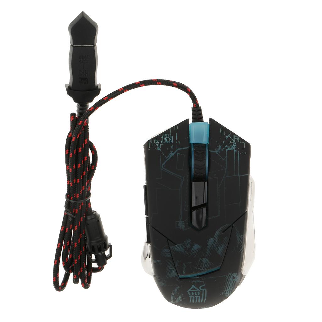 Usb Wired Led Optical Game mouse Backlight 7 Buttons