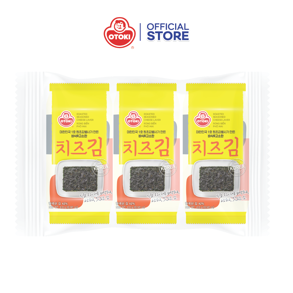 Lốc 3 gói rong biển phô mai Otoki 4gx3