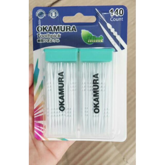 Combo 3 gói Tăm nhựa nha khoa cao cấp nhật bản gói 140 que - Okamura