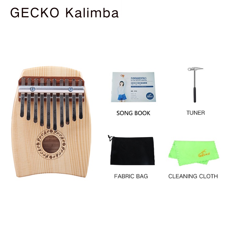 Đàn Kalimba Gecko Gỗ Thông 10 Phím Model K10SP