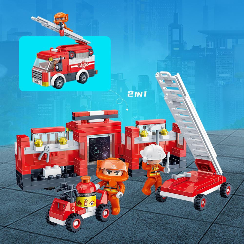 Đồ Chơi Lắp Ráp Xe Cứu Hỏa Đô Thị - City Fire Ladder Truck - Toys&amp;Joys 7131 (229 Mảnh Ghép)
