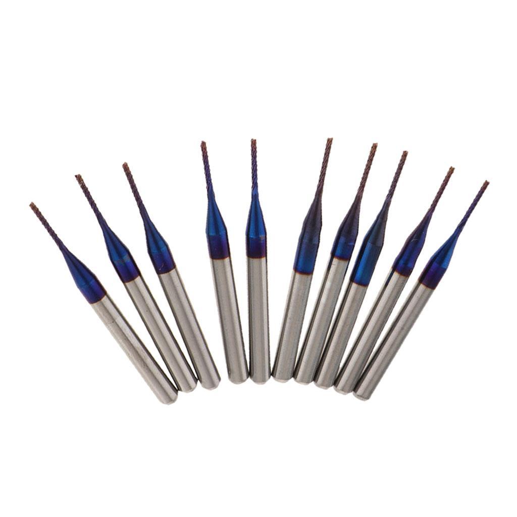 1/8 Shank End Mill Solid Carbide Blue Coated CNC Bit