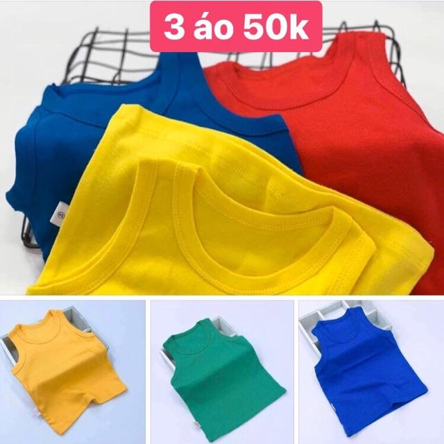 3 áo ba lỗ 50k xả lỗ áo ba lỗ bé trai bé gái