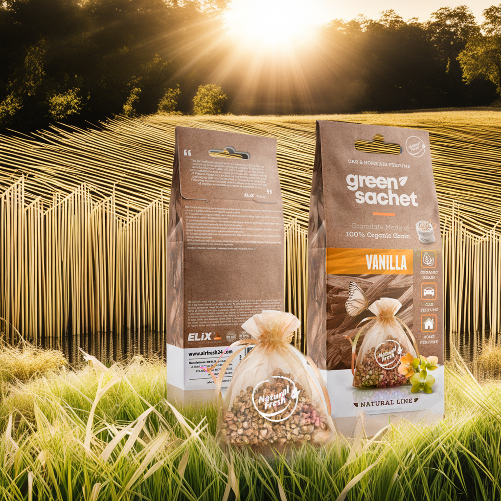 Túi thơm để taplo ô tô Elix Green Sachet - Hương Vanilla (Dịu nhẹ - Ngọt ngào)