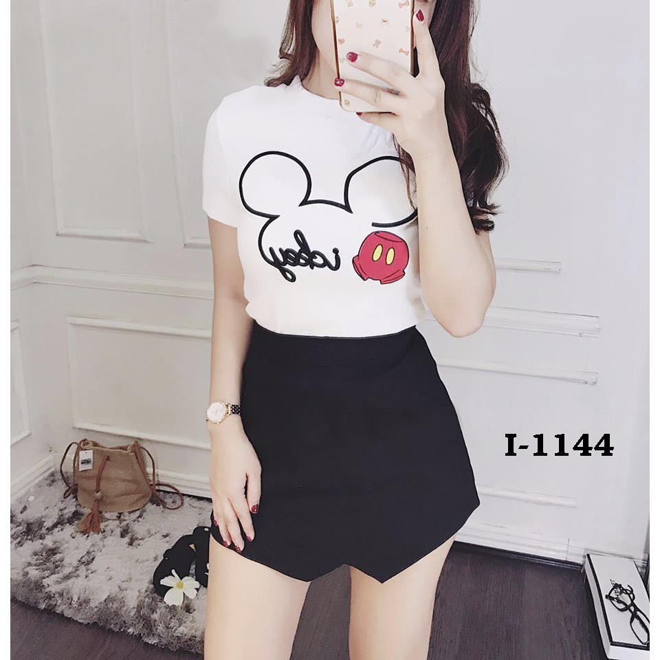 Áo Thun Nữ Họa Tiết Mickey Đáng Yêu