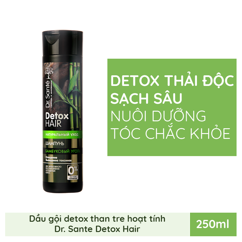 Dầu gội Dr.sante Detox Hair than tre hoạt tính 250ml