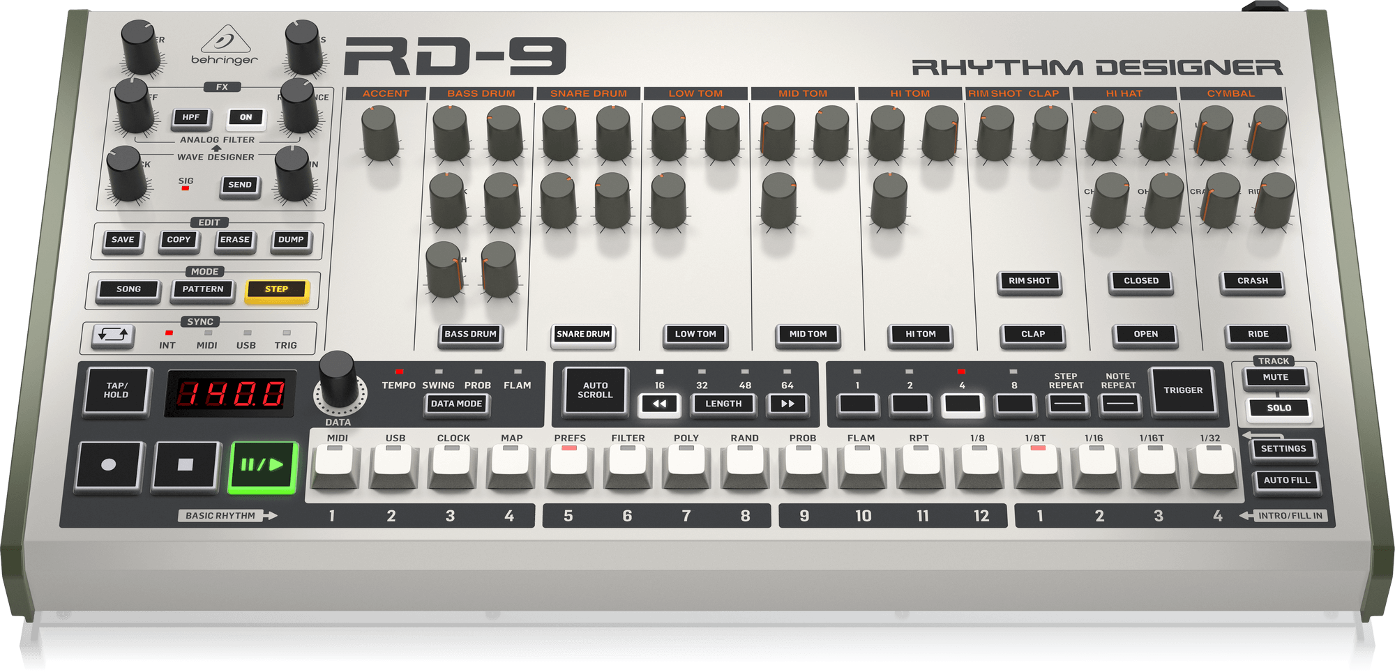RHYTHM DESIGNER RD-9 Drum Machines-Hàng Chính Hãng