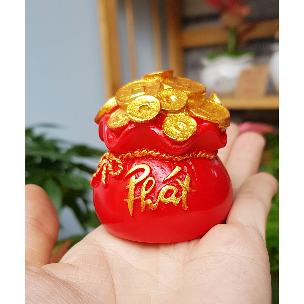 Túi vàng đỏ chữ PHÁT thuần Việt - Túi vàng Phát Tài
