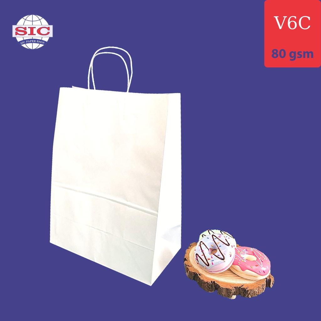 100 CHIẾC TÚI GIẤY KRAFT V6C: 33x17.5x43 cm CÓ QUAI