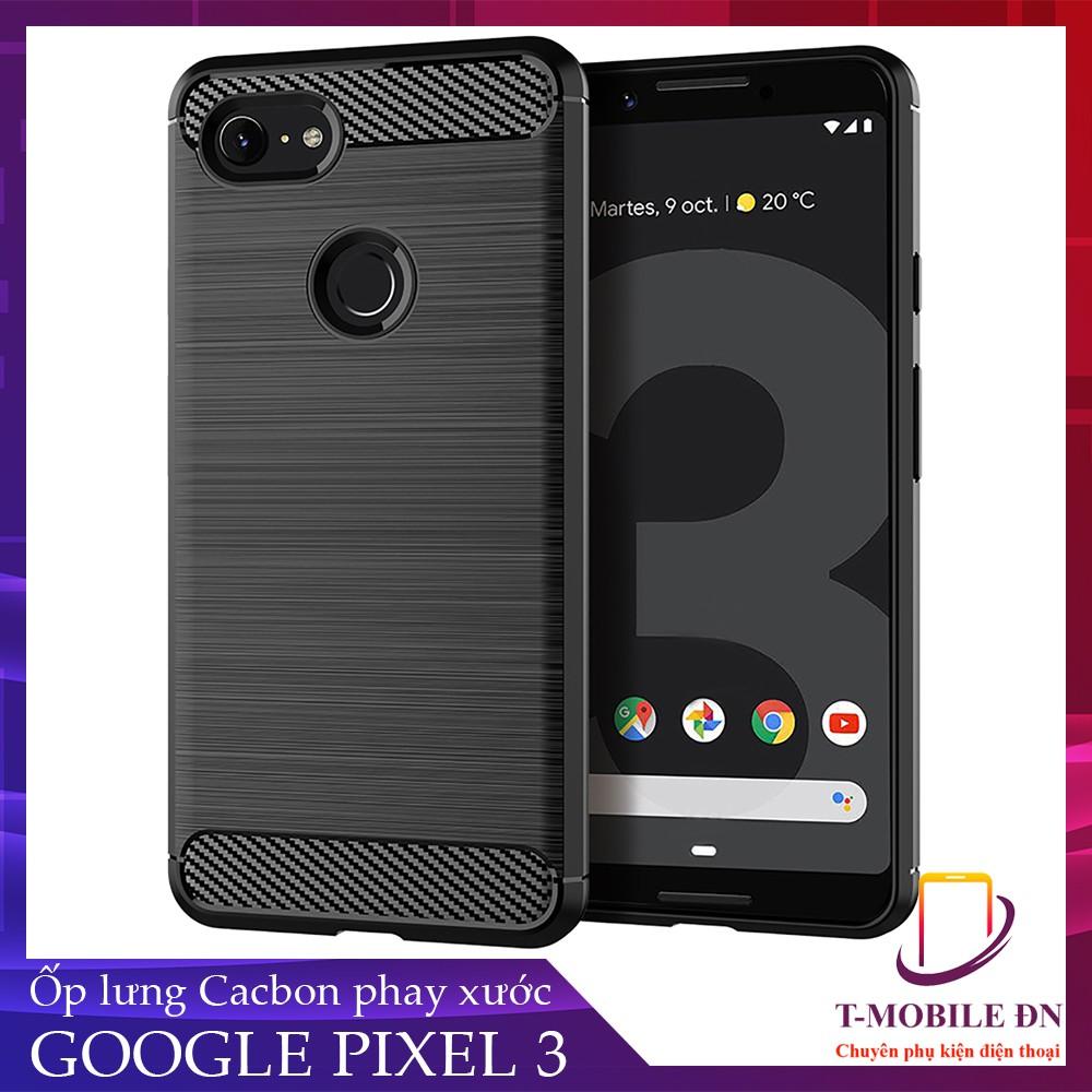 Ốp lưng cho Google Pixel 3 3a XL dẻo Cacbon phay xước chống sốc chống vân tay