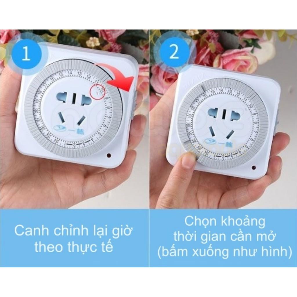 Hẹn Giờ Cơ Timmer 24h Hẹn Giờ Bật Tắt Tự Động Đèn - CO2 - Quạt Cho Bể Cá, Bể Thuỷ Sinh