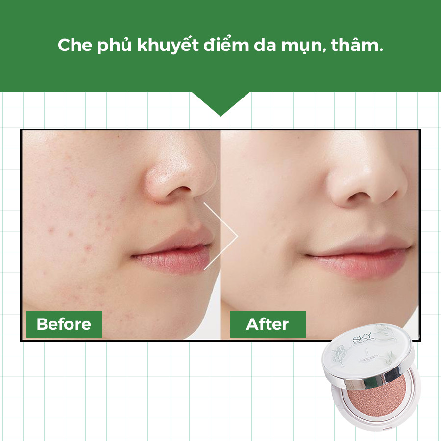 Phấn Hơi Sương SKY Phiên Bản Serum Trà Đen