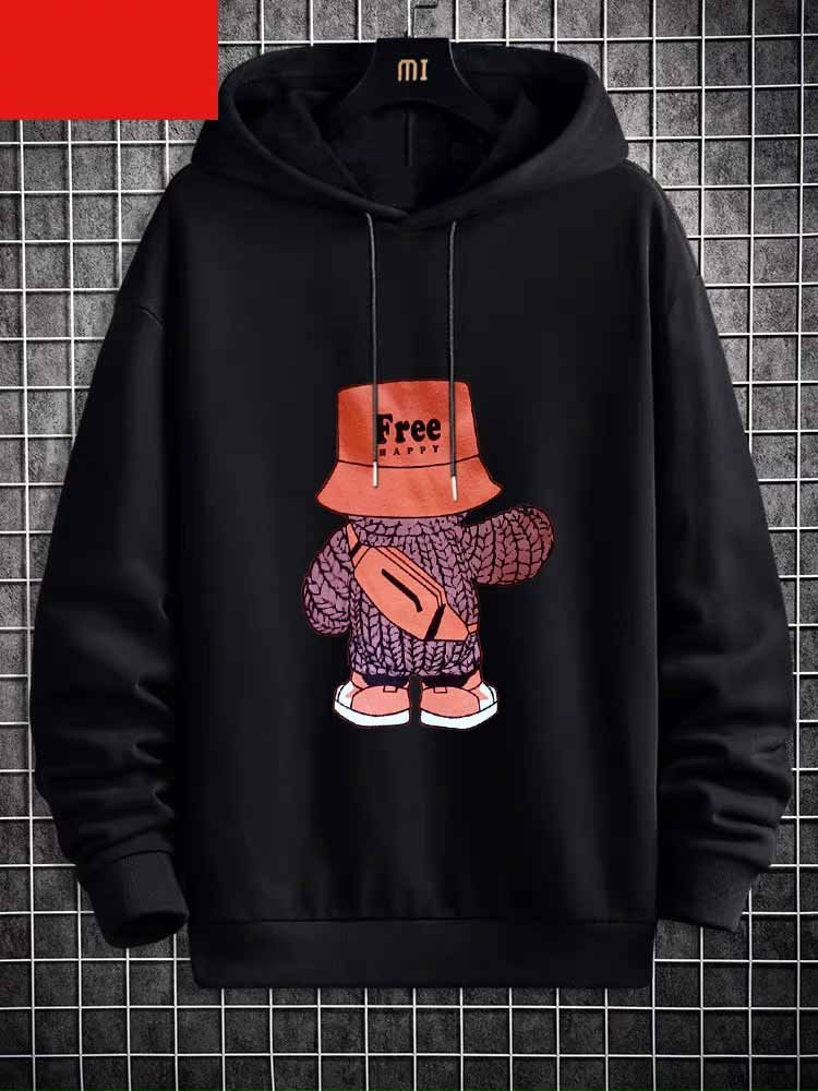 Áo Hoodie "Gấu Free" Form Rộng Nỉ Bông Dáng Oversize Nam Nữ Unisex