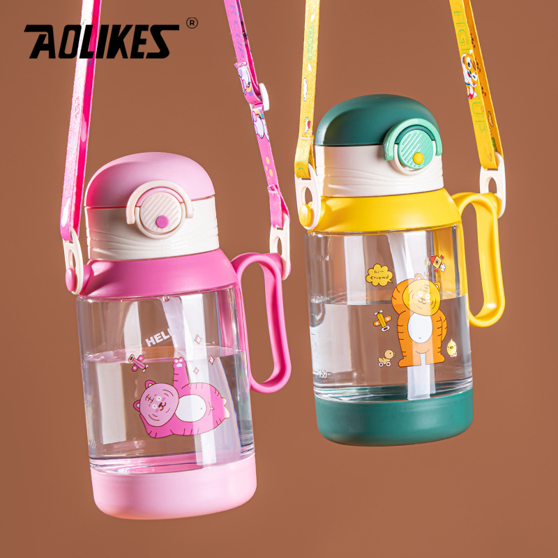 Bình uống nước trẻ em 500ml AOLIKES A-TY907 Children's Straw Water Bottle