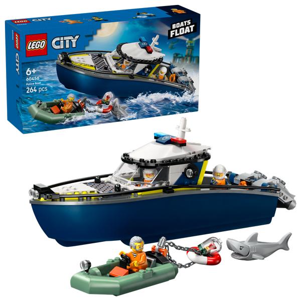 Đồ Chơi Lắp Ráp Tàu Cảnh Sát - Truy Bắt Tội Phạm - Lego City 60456 (264 Mảnh Ghép)