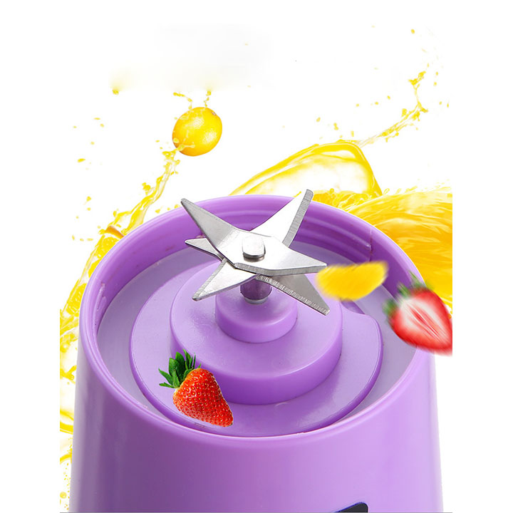Máy Xay Sinh Tố Cầm Tay Mini - Máy Xay Hoa Quả 6 Lưỡi 2in1 Tiện Dụng