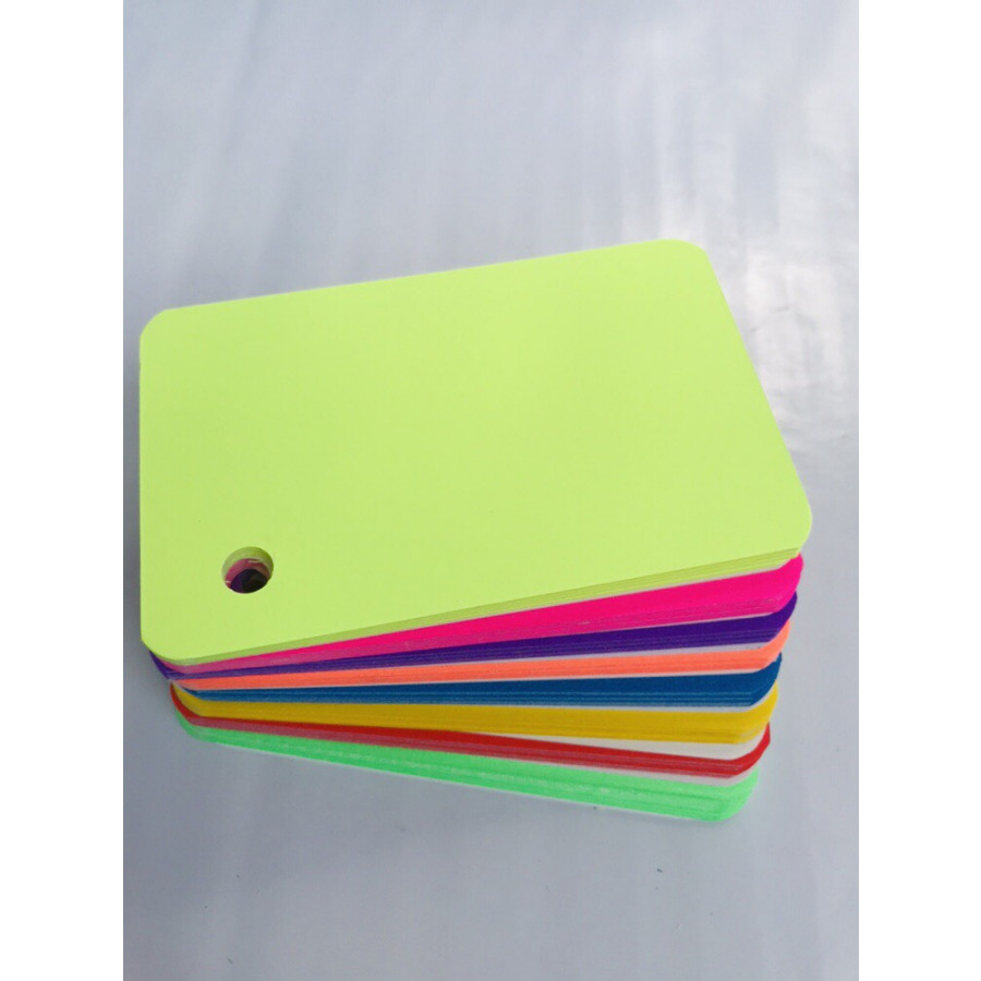 100 Thẻ Flashcard Dạ Quang 5x8cm Kèm Khoen Bìa