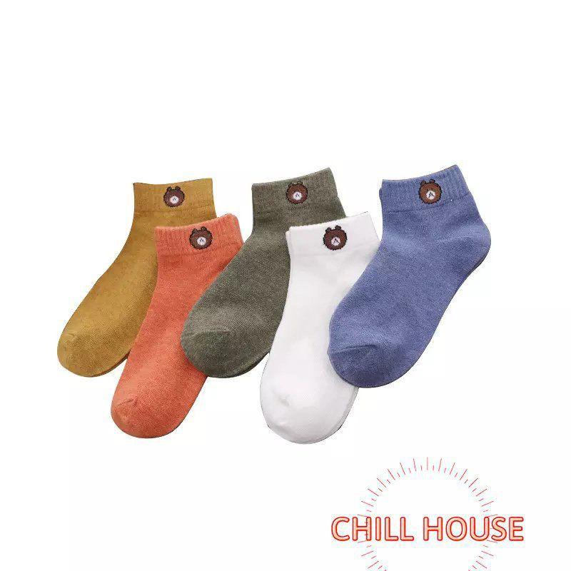 Combo 10 đôi tất cổ ngắn gấu độc đáo (kèm túi) - CHILLHOUSE