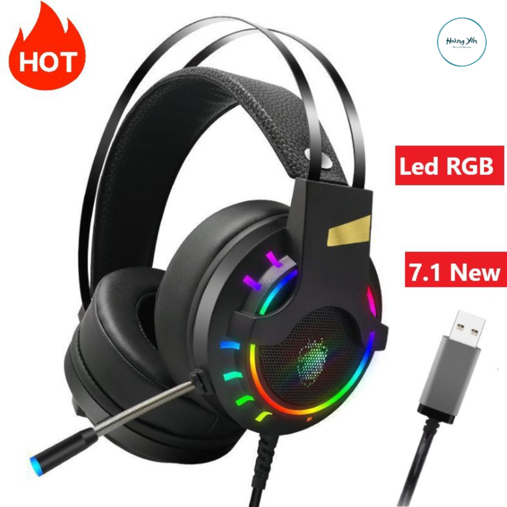 Tai Nghe Chụp Tai Chuyên Game Máy Tính K3 Super Gaming Giả Lập 7.1 USB LED RGB Chống Ồn, Tạp Âm, Siêu Bass