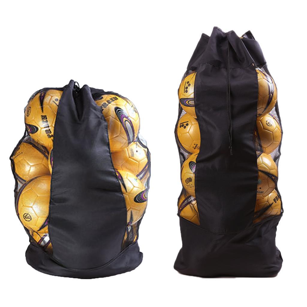 Large Heavy Duty Soccer Ball/Basketball/Volleyball Mesh Bag Adjustable Shoulder Belt