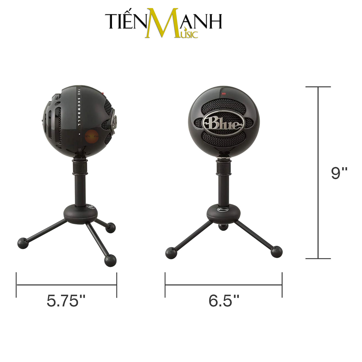 [Loại To] Micro Blue Snowball USB Condenser - Mic Thu Âm Podcast, Livestream, ASMR Microphone Snow Ball Hàng Chính Hãng