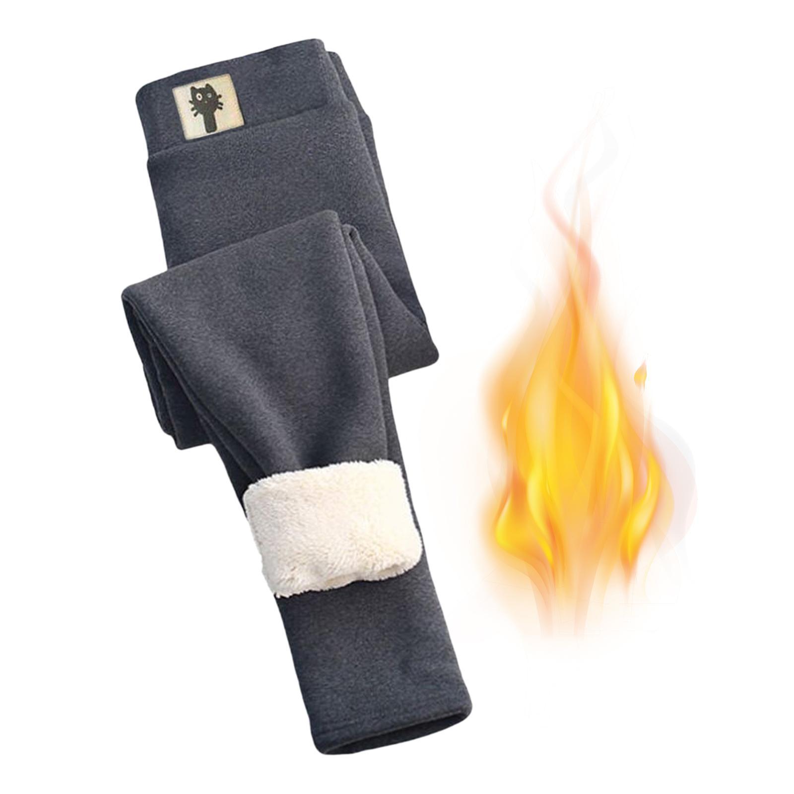 Women Winter Leggings Fleece Lined High Waisted Stretch Solid Warm Pants