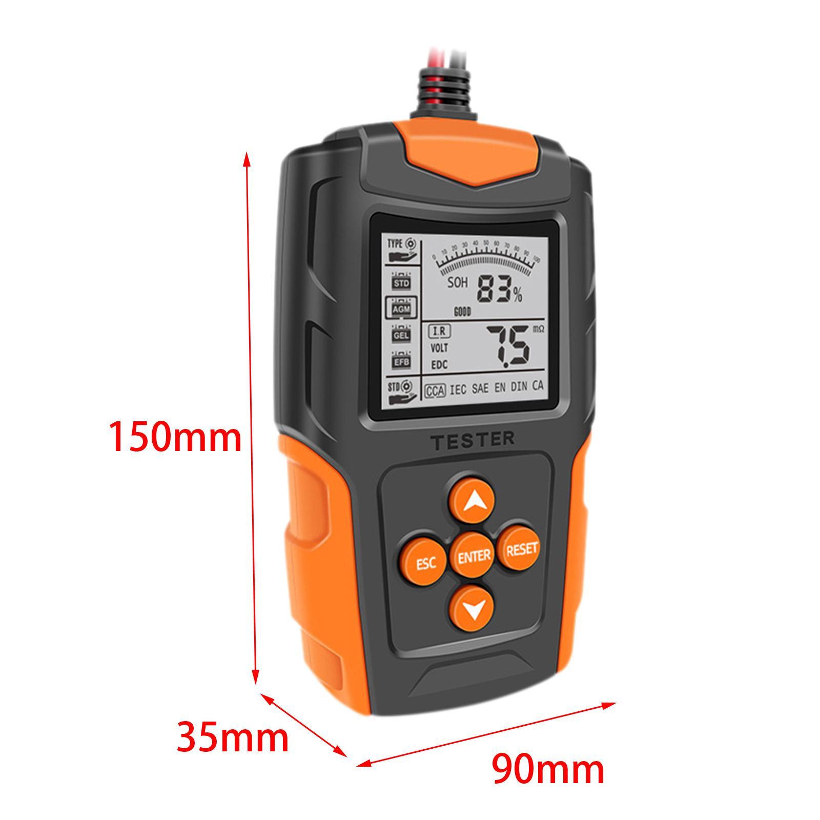 Truck Car Battery Tester 12V 24V Battery Checker Easy to Operate LCD Display