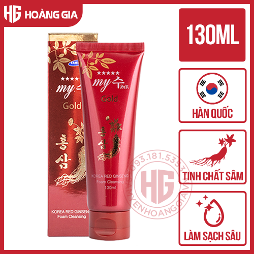 Sữa Rửa Mặt Hồng Sâm Đỏ Hàn Quốc My Gold Tuýp 130ml