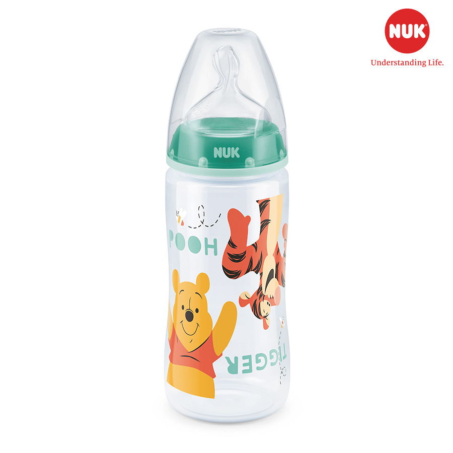 Bình Sữa Nhựa PP 300ml Disney Núm Ti Silicone S1 Nuk NU11731 (Size M) - Mẫu Ngẫu Nhiên