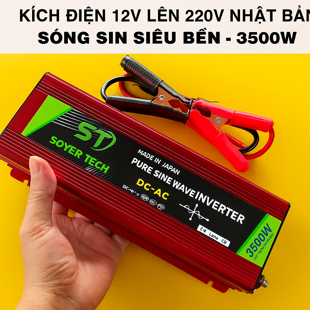 Bộ Kích Điện Sóng Sin Chuẩn 12V-220V – 3500W Nhật Bản Inverter , Loại Xịn, Siêu Bền, ĐÈN TRANG TRÍ , ĐỒNG HỒ TREO TƯỜNG