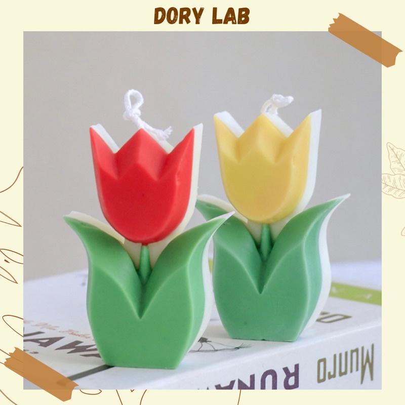 Nến Thơm Hoa Tulip Không Khói Thư Giãn, Phụ Kiện Decor, Quà Tặng Độc Đáo - Dory Lab