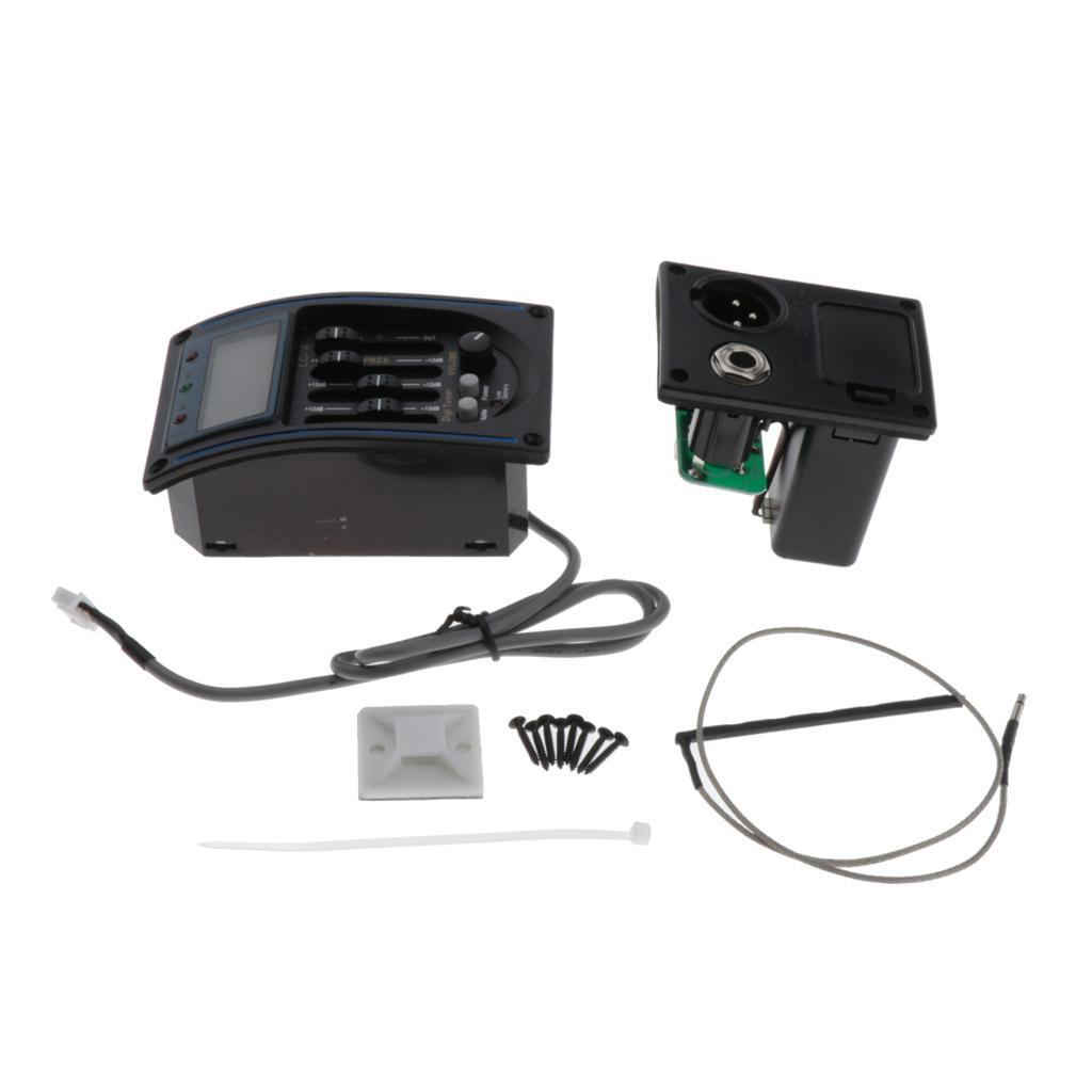 Acoustic Guitar Pickup Pre-Amp Equalizer EQ Piezo Tuner