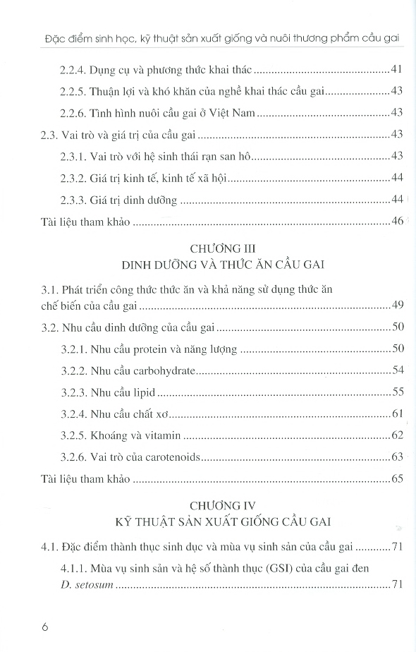 Đặc Điểm Sinh Học, Kỹ Thuật Sản Xuất Giống Và Nuôi Thương Phẩm Cầu Gai (Bản in màu)