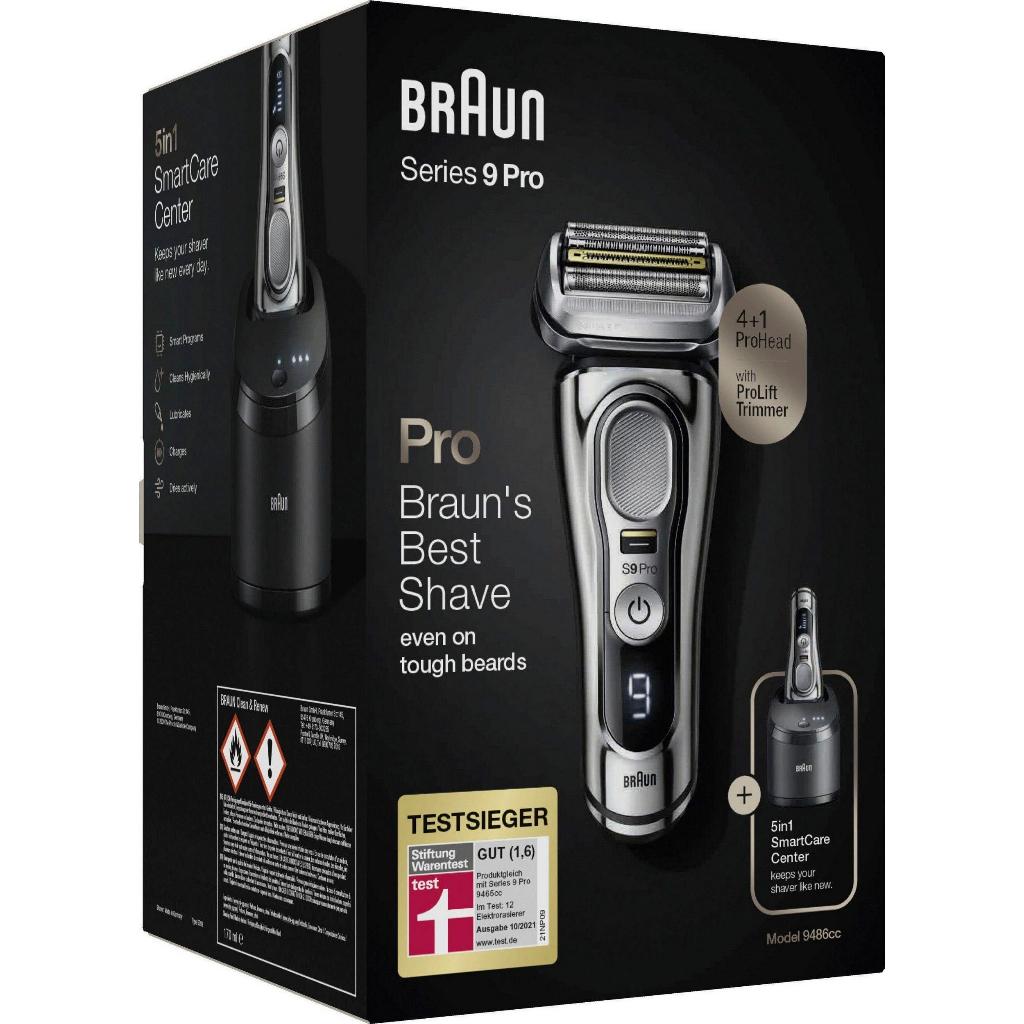 Máy Cạo Râu BRAUN Series 9 Pro Premium 9486cc, Model 2023, Made in Germany, BH 12 Tháng, Hàng Chính Hãng