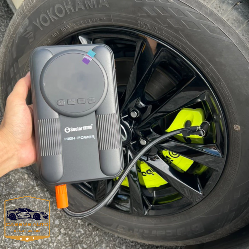 Bơm Lốp Kiêm Kích Bình Ô Tô, Xe Máy SOULOR CYD14 129000mAh Đa Năng – Sạc Dự Phòng, Đèn Pin, Bơm Siêu Tốc - Hàng chính hãng