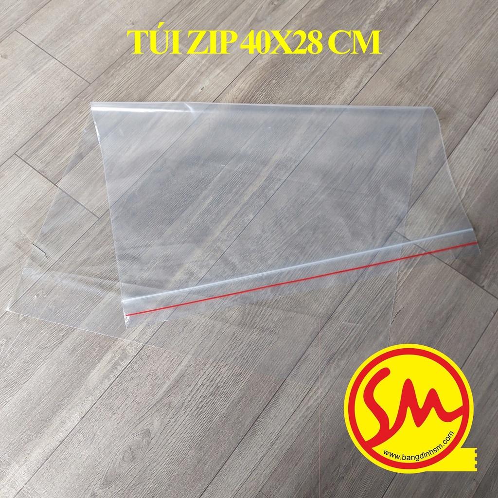 TÚI ZIPLOCK chỉ đỏ, TÚI ZIPPER GIÁ RẺ 40x28cm dùng để ĐÓNG GÓI HÀNG HÓA MỘT CÁCH DỄ DÀNG