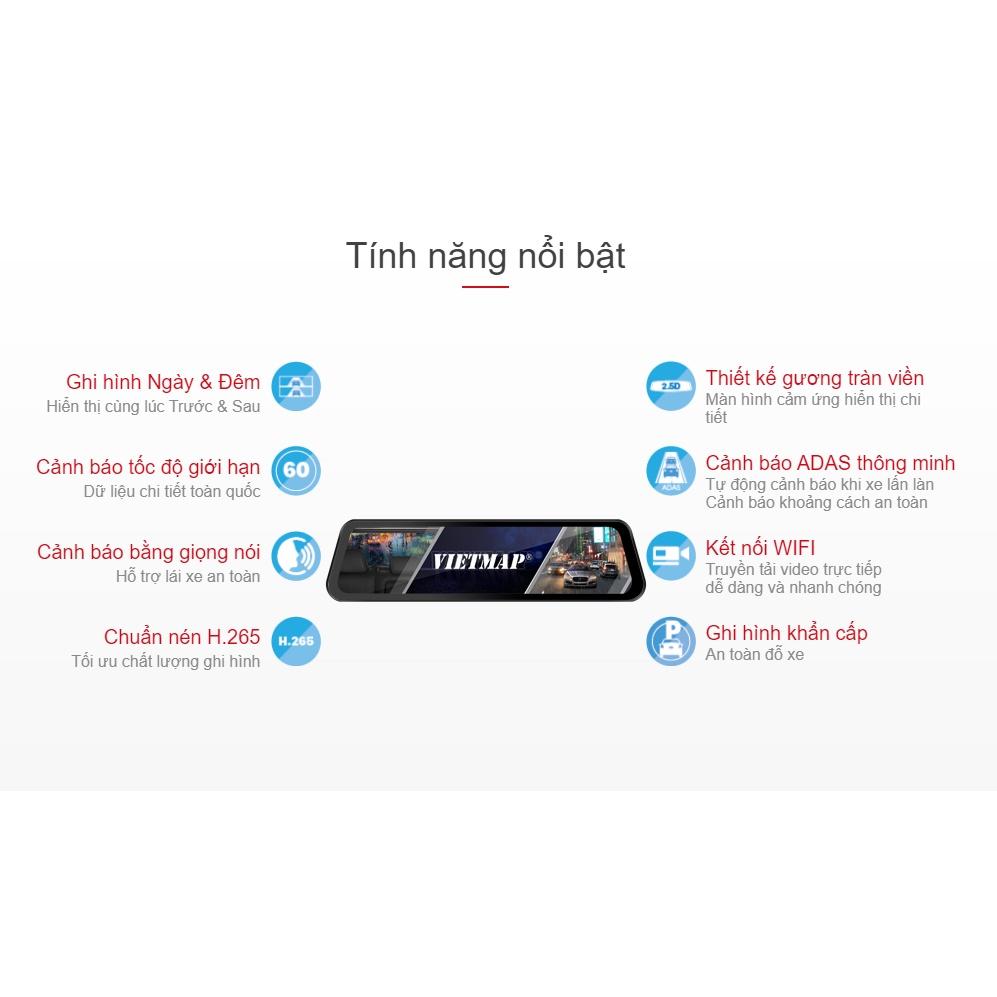 VIETMAP G40 - Camera hành trình ô tô Gương tràn viền _cảnh báo giao thông - HÀNG CHÍNH HÃNG