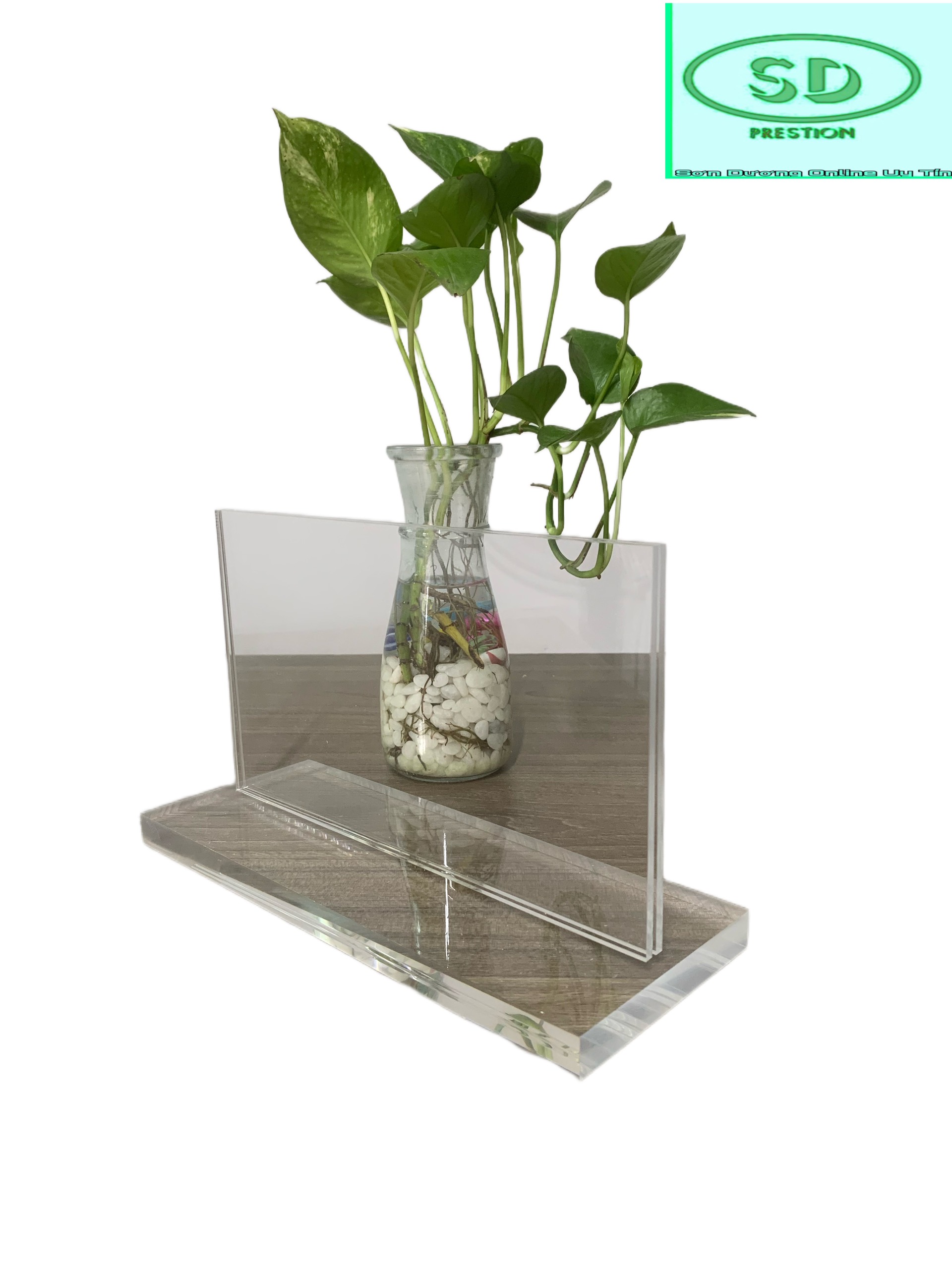 Biển tên để bàn mica mẫu công an 13.5x23cm