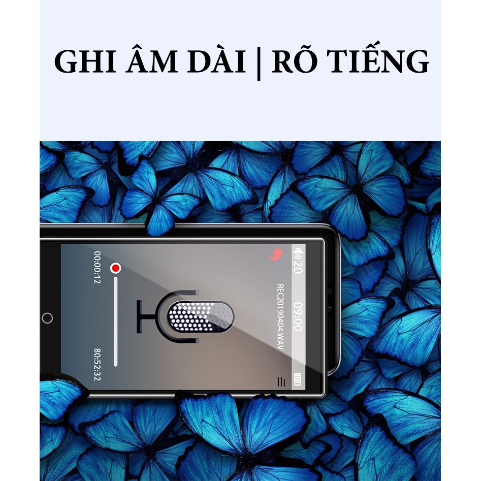 Máy nghe nhạc ipod Mp3 Mp4 Ruizu H1 8GB Màn Hình full Cảm ứng Bluetooth 5.0 Kỹ Thuật Số - Hàng Chính Hãng