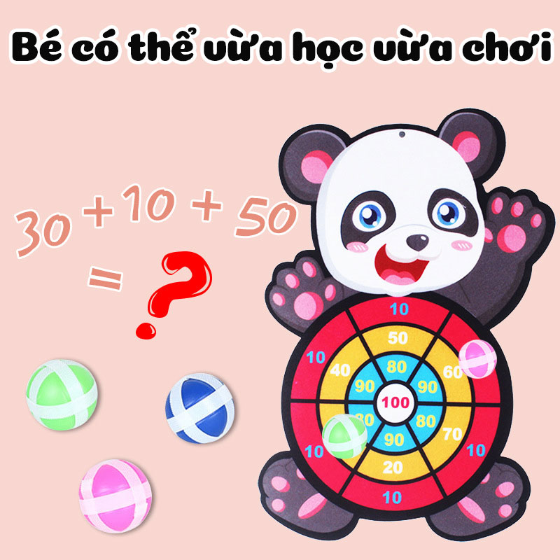 Đồ Chơi Bảng Ném Bóng Dính Hình Động Vật Ngộ Nghĩnh Đồ Chơi Trẻ Em Giúp Bé Vận Động Và Phát Triển Tư Duy Tặng Kèm 3 Bóng