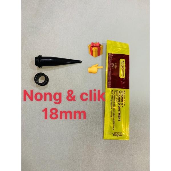 Bộ khuyên tai và clik 18mm