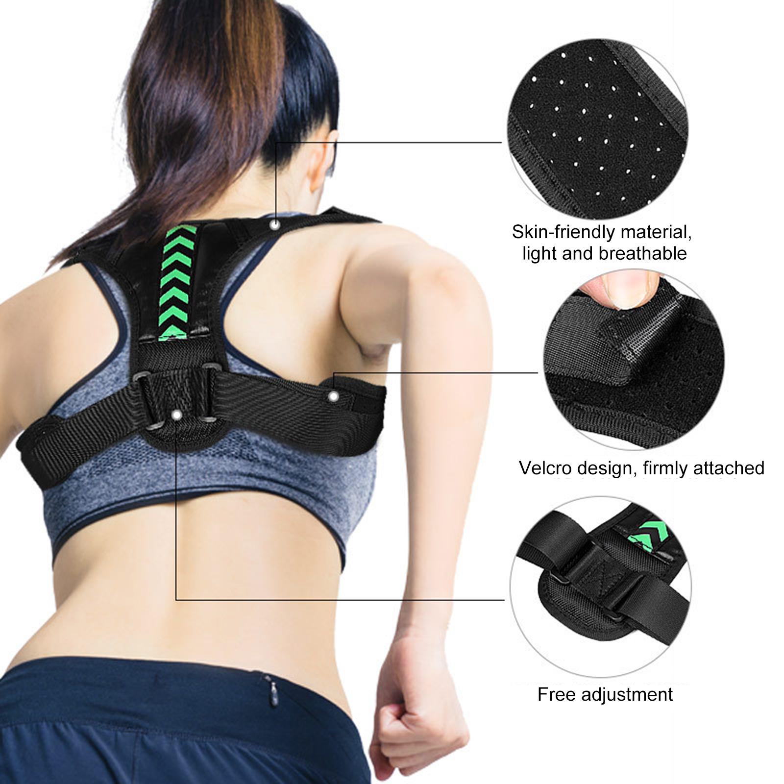 Back Orthopedic Straps Posture Corrector for Men and Women Fully Adjustable Spinal Brace Comfortable and Effective Upper Back Brace for Neck Shoulder Pain Relieve