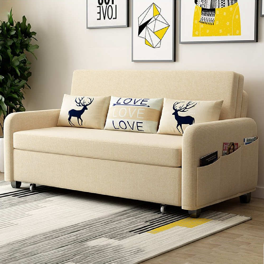 Sofa giường đa năng  V6-2 + 3 gối cao cấp (giao màu ngẫu nhiên)