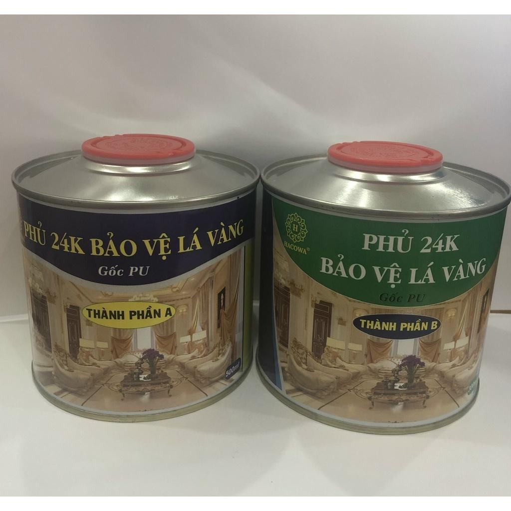 Phủ 24K bảo vệ lá vàng chống xước cao, giữ màu lá vàng, tăng độ bền của lá vàng công nghiệp