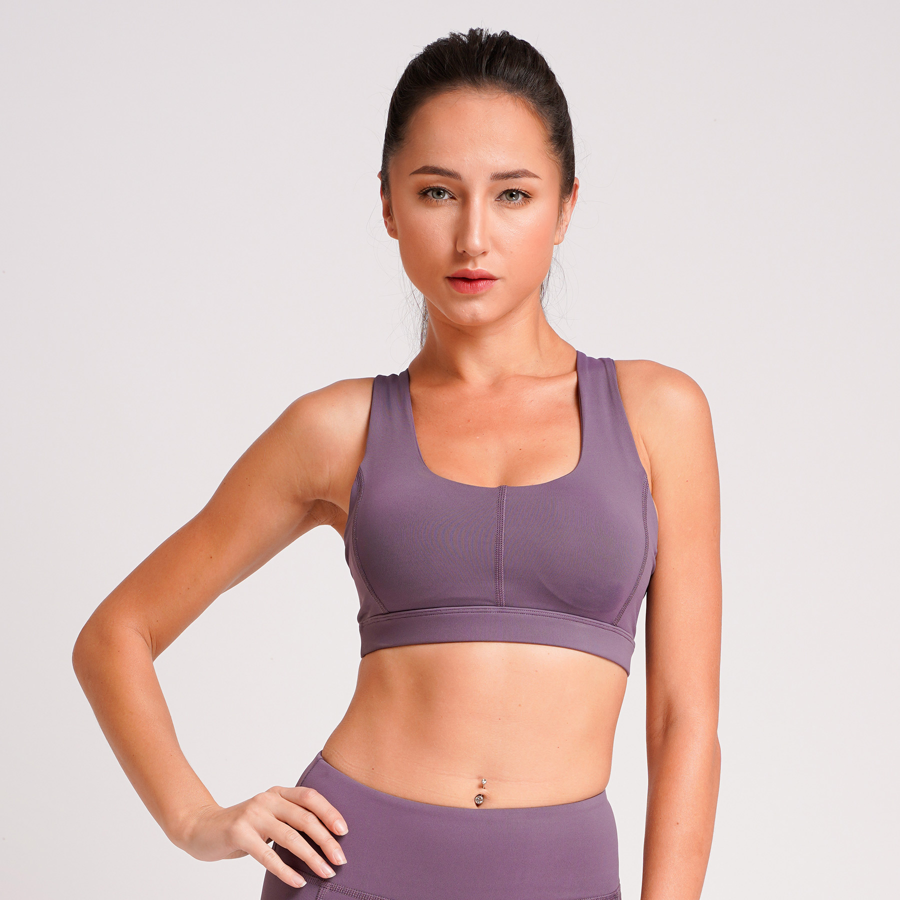 Áo tập Yoga Gym Bra 4 dây đan zic zắc Hibi Sports Mã BA505 có mút nâng ngực bên trong