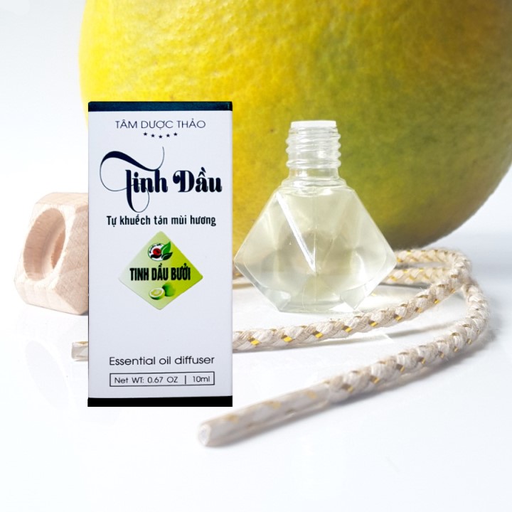 Tinh dầu Bưởi tự khuếch tán 10ml Tâm Dược Thảo - Thơm phòng, khử mùi, treo xe ô tô