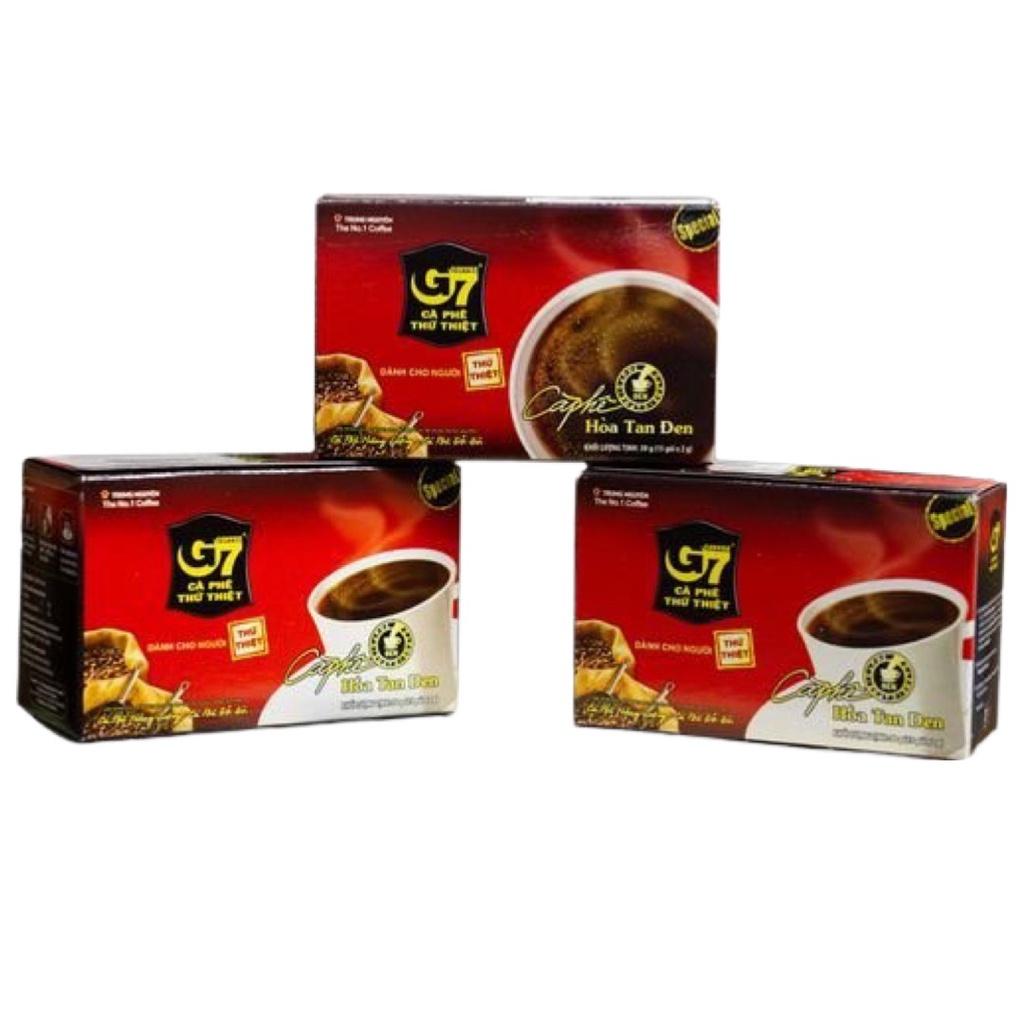 ( COMBO 3 HỘP) Cà phê G7 hòa tan đen Trung Nguyên( Không Đường Sữa) - Hộp 15 gói x 2gam